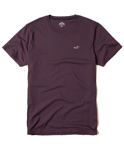Hollister Crew Neck T-Shirt Burgundy #MTH1 – Online Shopping in ...