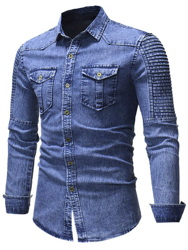 Mens Denim Washed Shirts #MDS3Blue – Online Shopping in Pakistan ...